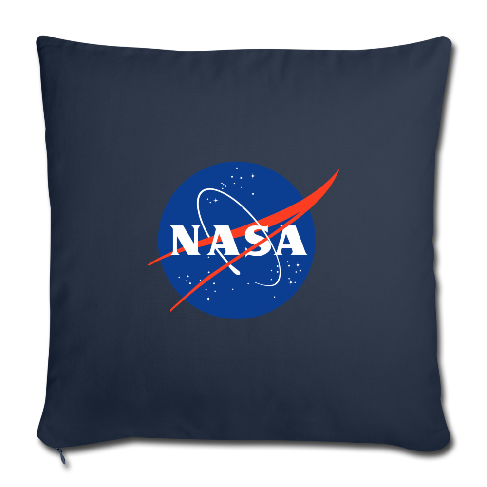 NASA Logo (Throw Pillow Cover 18” x 18”) - navy