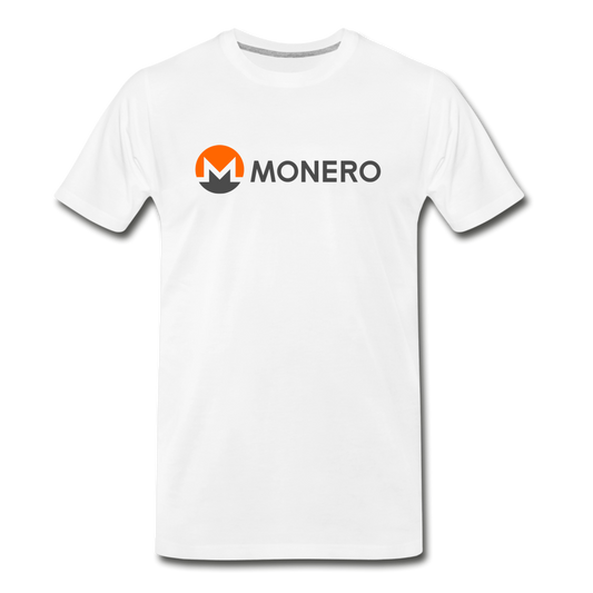 Monero Logo - Full (Men's Premium T-Shirt) - white