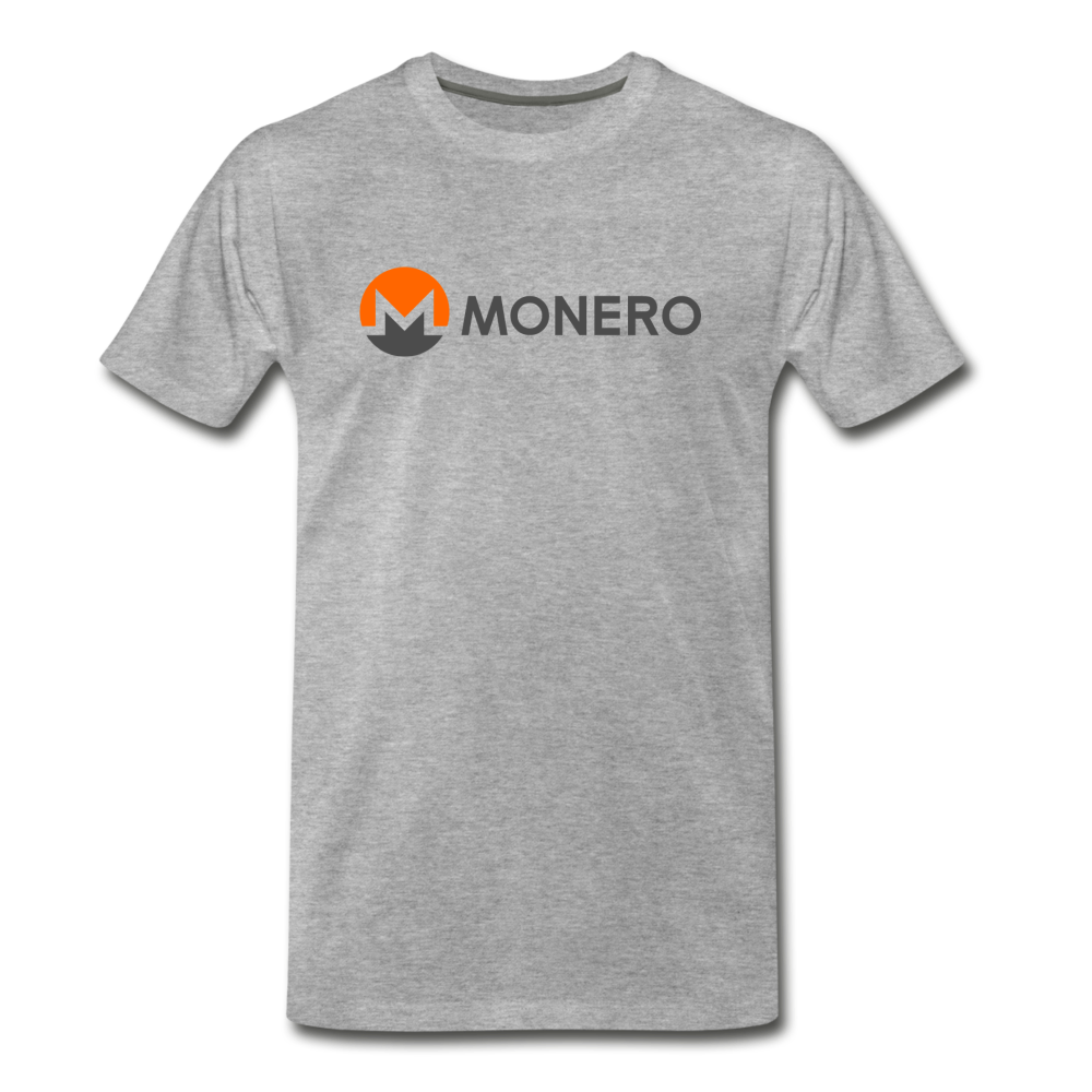 Monero Logo - Full (Men's Premium T-Shirt) - heather gray