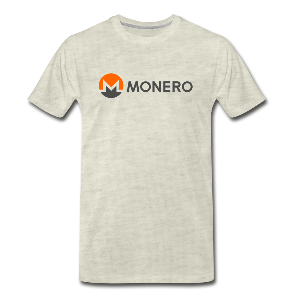 Monero Logo - Full (Men's Premium T-Shirt) - heather oatmeal