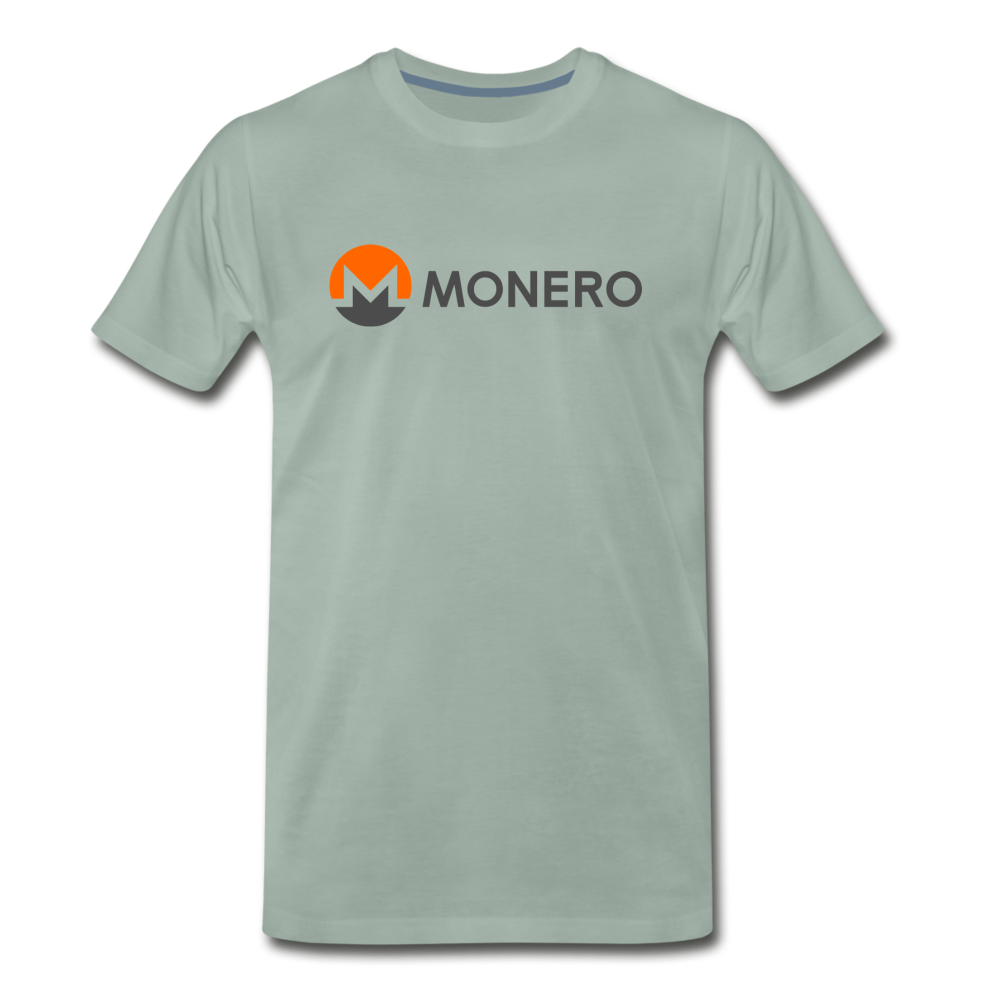 Monero Logo - Full (Men's Premium T-Shirt) - steel green