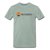 Monero Logo - Full (Men's Premium T-Shirt) - steel green