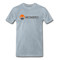 Monero Logo - Full (Men's Premium T-Shirt) - heather ice blue
