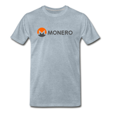 Monero Logo - Full (Men's Premium T-Shirt) - heather ice blue