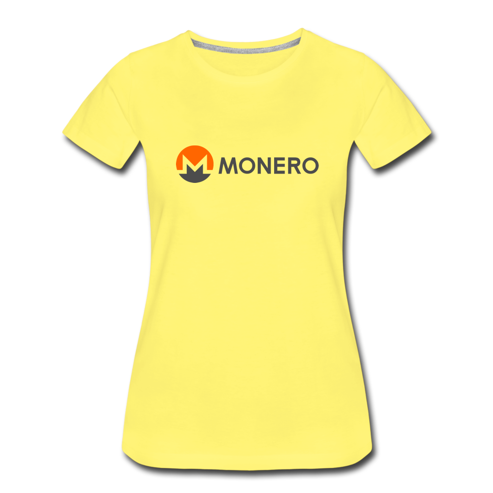 Monero Logo - Full (Women’s Premium T-Shirt) - sun yellow