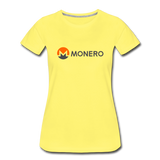 Monero Logo - Full (Women’s Premium T-Shirt) - sun yellow