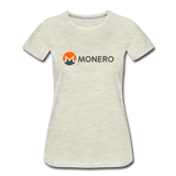 Monero Logo - Full (Women’s Premium T-Shirt) - heather oatmeal
