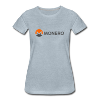 Monero Logo - Full (Women’s Premium T-Shirt) - heather ice blue