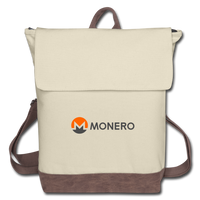 Monero Logo - Full (Canvas Backpack) - ivory/brown
