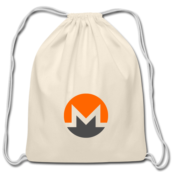 Monero Logo (Cotton Drawstring Bag) - natural