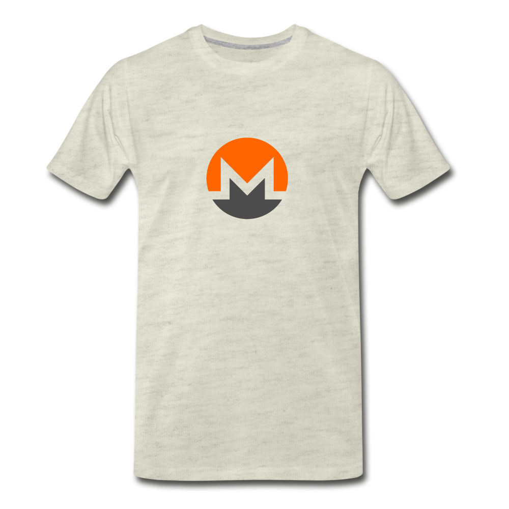 Monero Logo (Men's Premium T-Shirt) - heather oatmeal