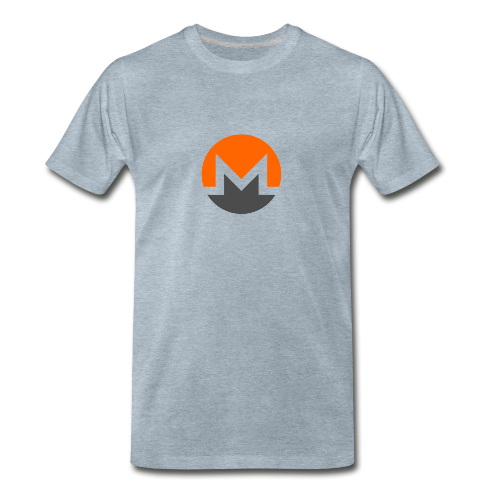 Monero Logo (Men's Premium T-Shirt) - heather ice blue