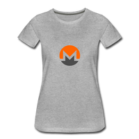 Monero Logo (Women’s Premium T-Shirt) - heather gray