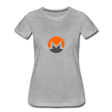 Monero Logo (Women’s Premium T-Shirt) - heather gray
