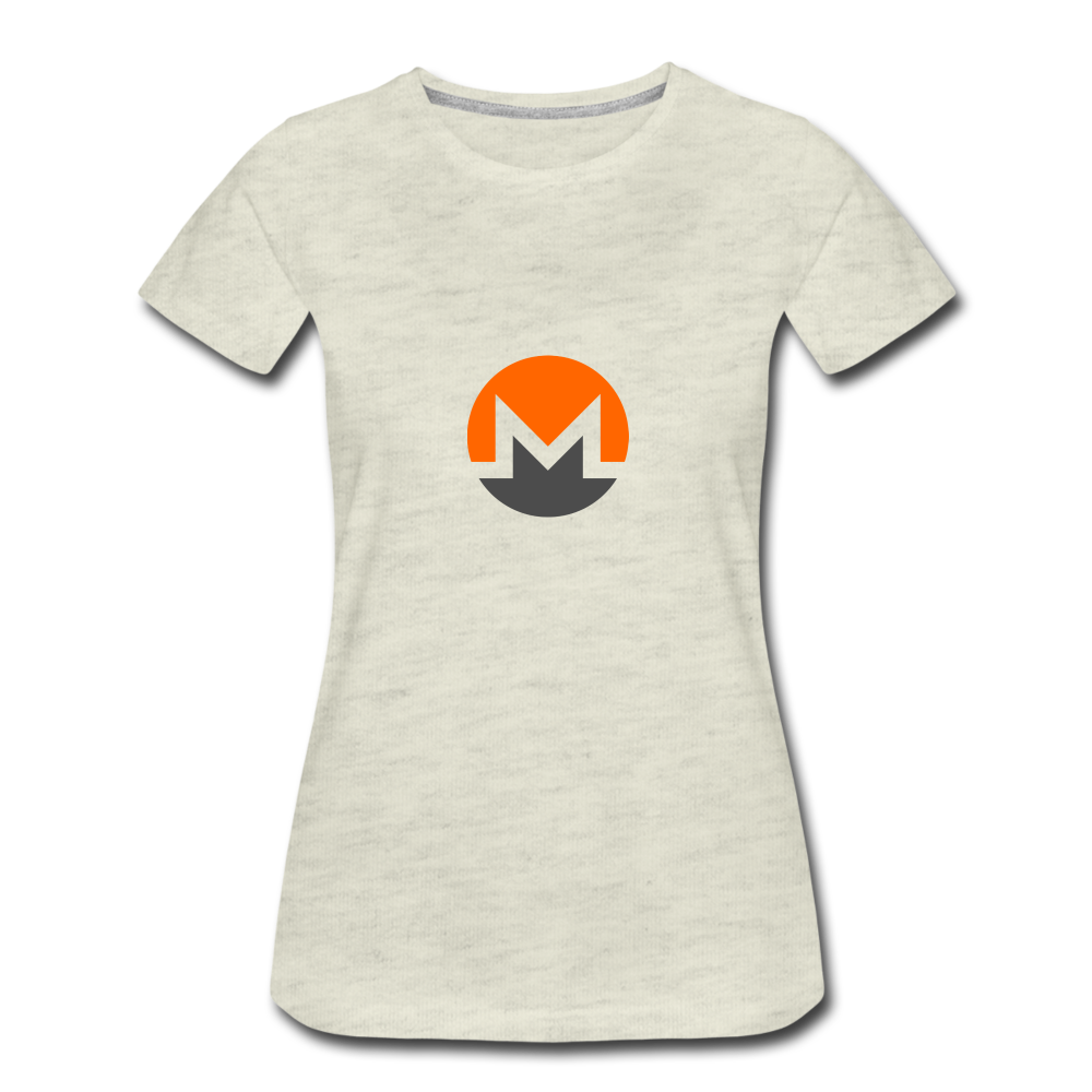 Monero Logo (Women’s Premium T-Shirt) - heather oatmeal