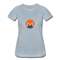 Monero Logo (Women’s Premium T-Shirt) - heather ice blue