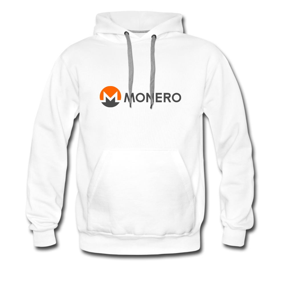Monero Logo - Full (Men’s Premium Hoodie) - white