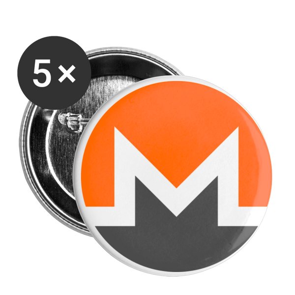 Monero Logo (Buttons small 1'' (5-pack)) - white