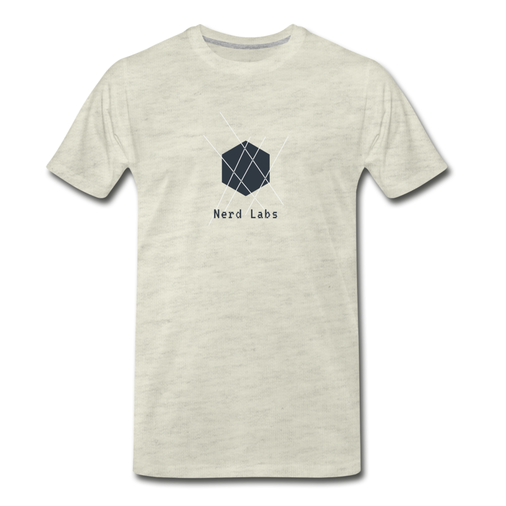 Nerd Labs Original Logo (Men's Premium T-Shirt) - heather oatmeal