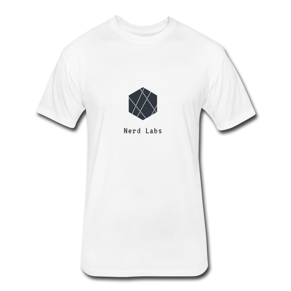 Nerd Labs Original Logo (Fitted Cotton/Poly T-Shirt by Next Level) - white