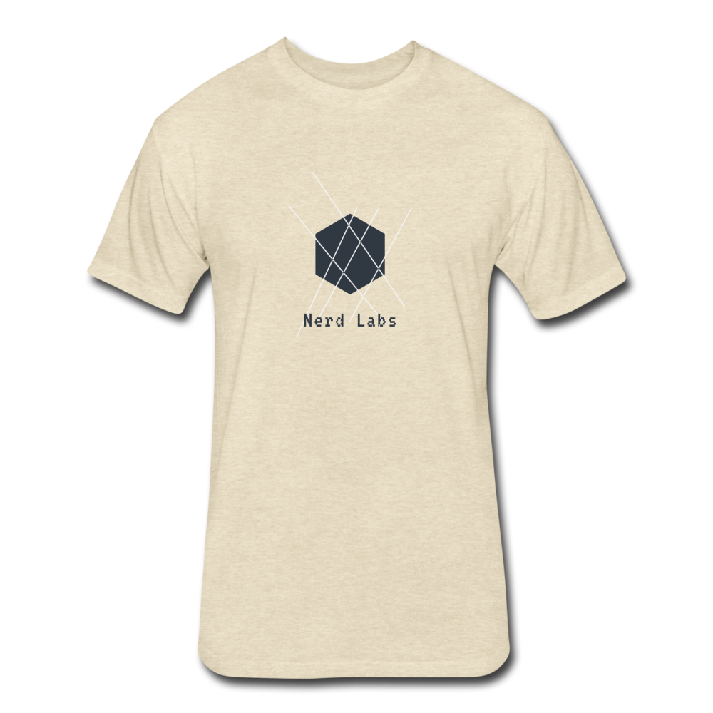 Nerd Labs Original Logo (Fitted Cotton/Poly T-Shirt by Next Level) - heather cream