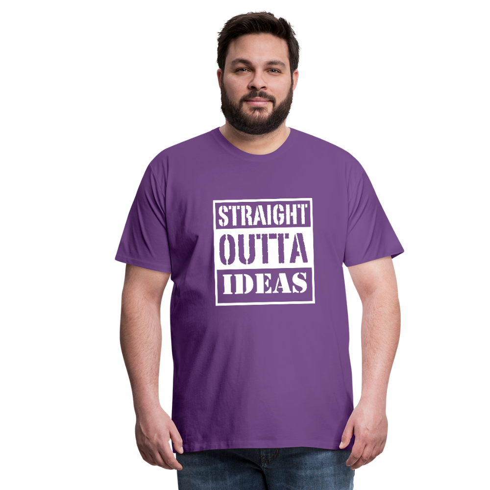Straight Outta Ideas (Men's Premium T-Shirt) - purple