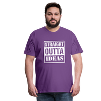 Straight Outta Ideas (Men's Premium T-Shirt) - purple