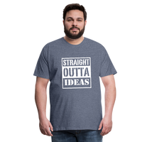 Straight Outta Ideas (Men's Premium T-Shirt) - heather blue