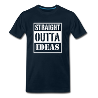 Straight Outta Ideas (Men's Premium T-Shirt) - deep navy