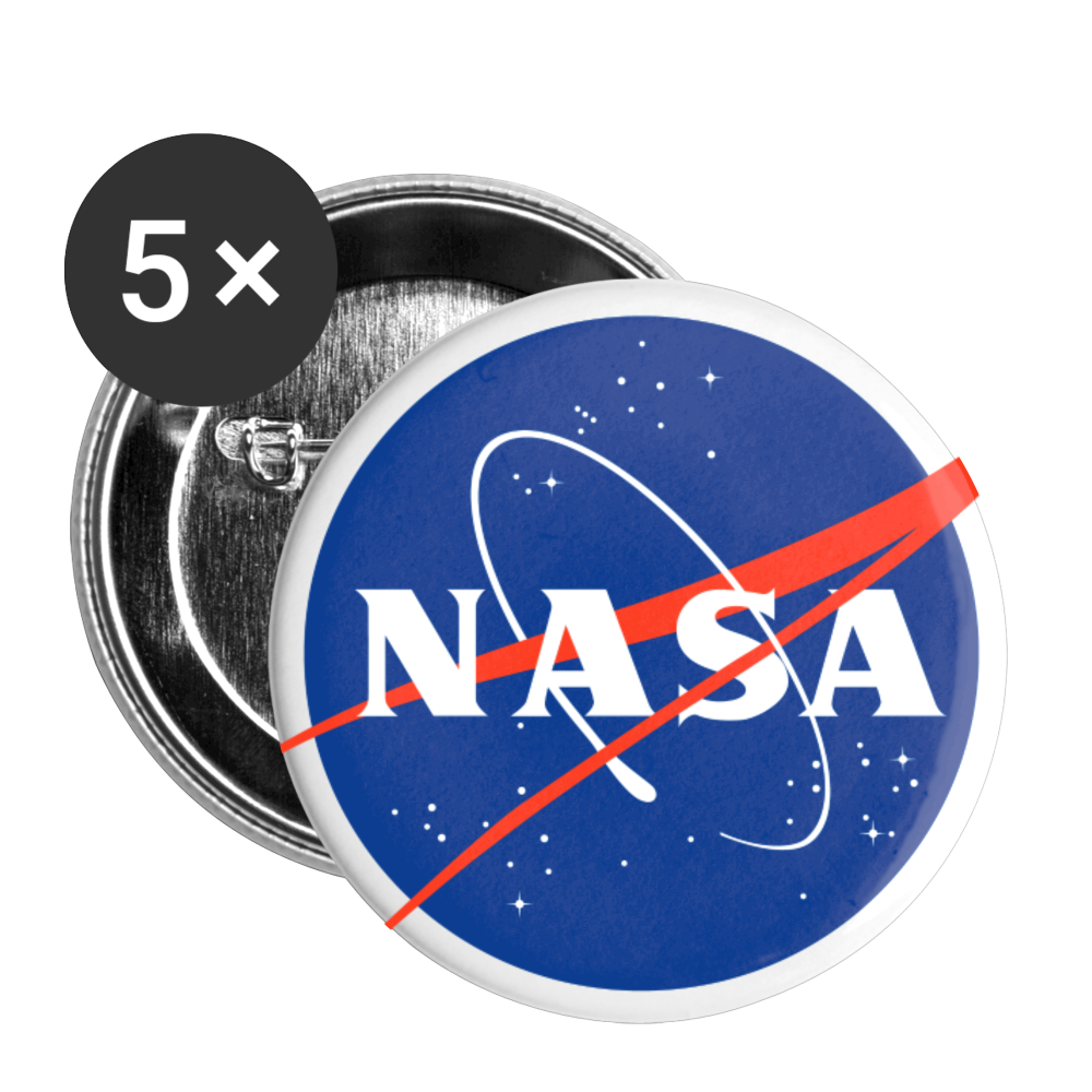 NASA Logo (Buttons small 1'' (5-pack)) - white