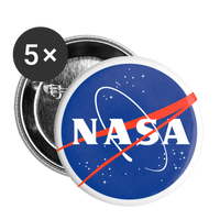 NASA Logo (Buttons small 1'' (5-pack)) - white